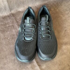 Skechers Women's Black Memory Foam Wide Fit Slip On Sneakers Size 7